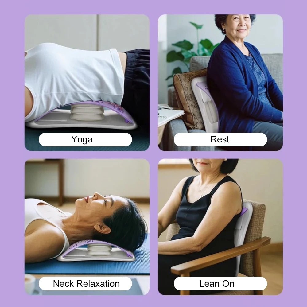 Adjustable Back Massager Airbag Waist Neck Support Massage Lumbar Cervical Muscle Relax Yoga Exercise Equipment Ergonomically