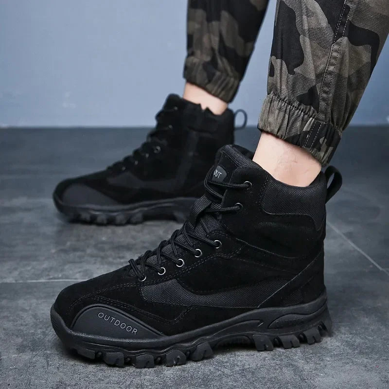 Desert Boots Men PU leather Hunting Trekking Camping Mountaineering Winter Work Safty Shoes Bot Zapatos zapatillas male