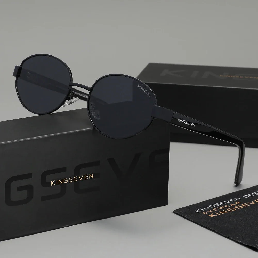 Brand Retro Luxury Sunglasses Women Men Polarized UV400 Glasses Alloy Oval Frame Anti-glare Fashion Driving Causal Eyewear