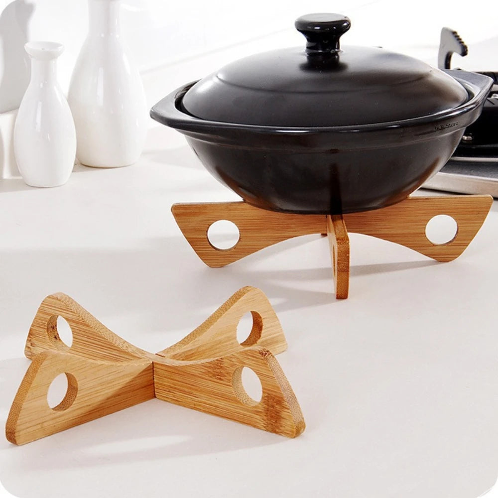 Kitchen Insulation Mats Removable Wooden Table Mats Shelf Gadget Holders Useful Things for Kitchen Accessories Gadgets Organizer