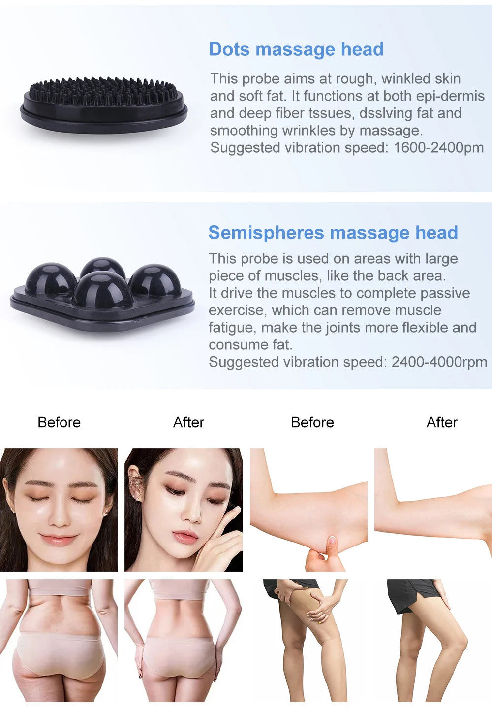 High Frenquency G5 Vibrating Massager Body Slimming Machine Fat Burner Weight Loss Cellulite Removal With 5 Tips Vibrator Device