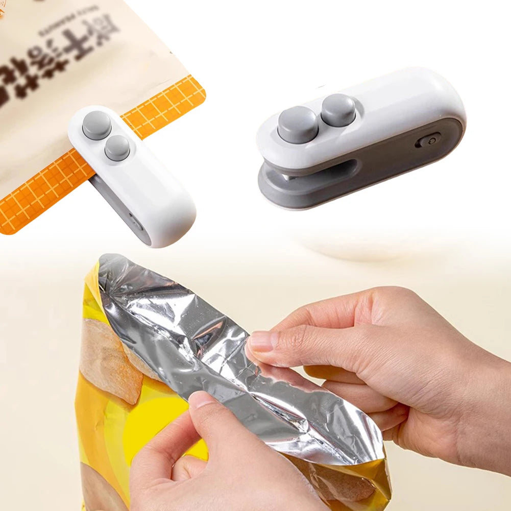 2 In 1 Sealer Cutter Multifunctional Handheld Heat Vacuum Sealer Portable Resealer Machine Package Bags Sealer for Plastic Bags