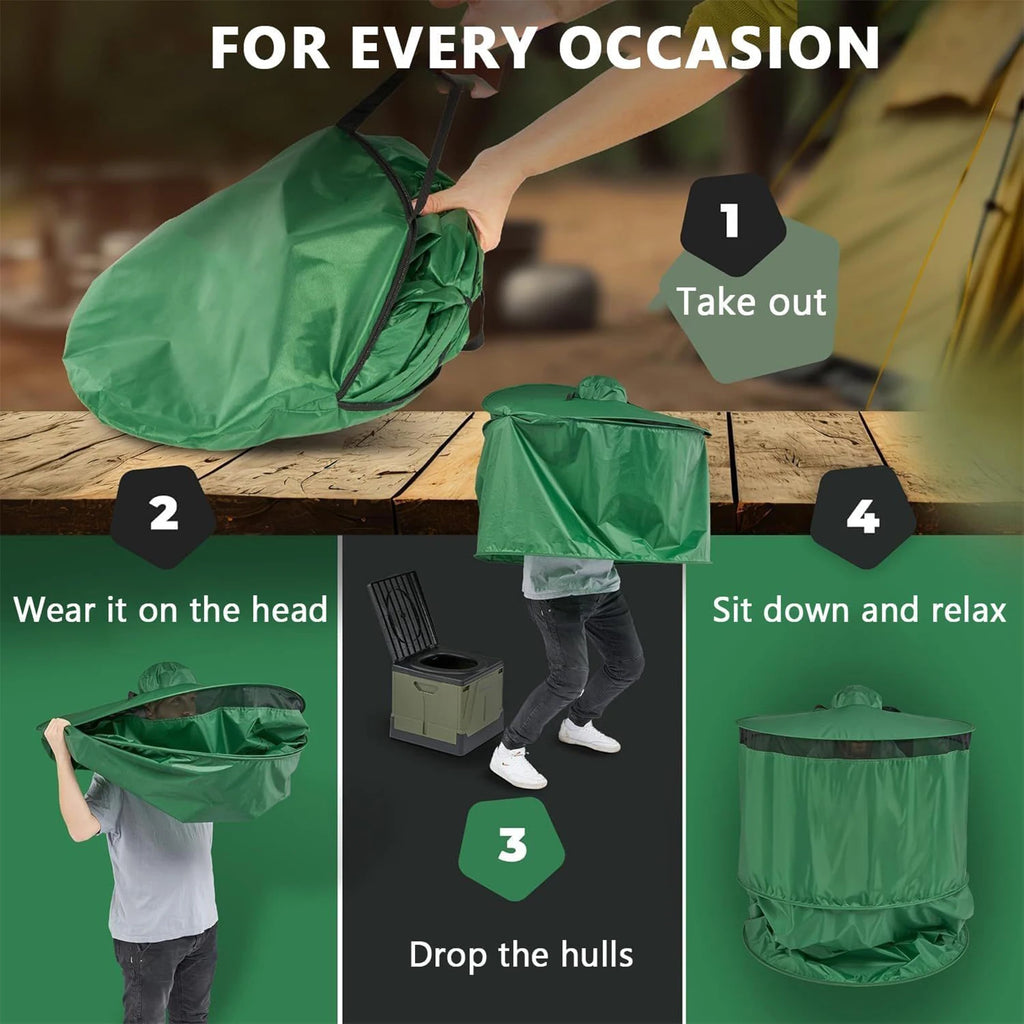 Portable Pop Up Privacy Tent Instant Changing Room & Toilet Shelter for Camping Beach, Lightweight with Carry Bag