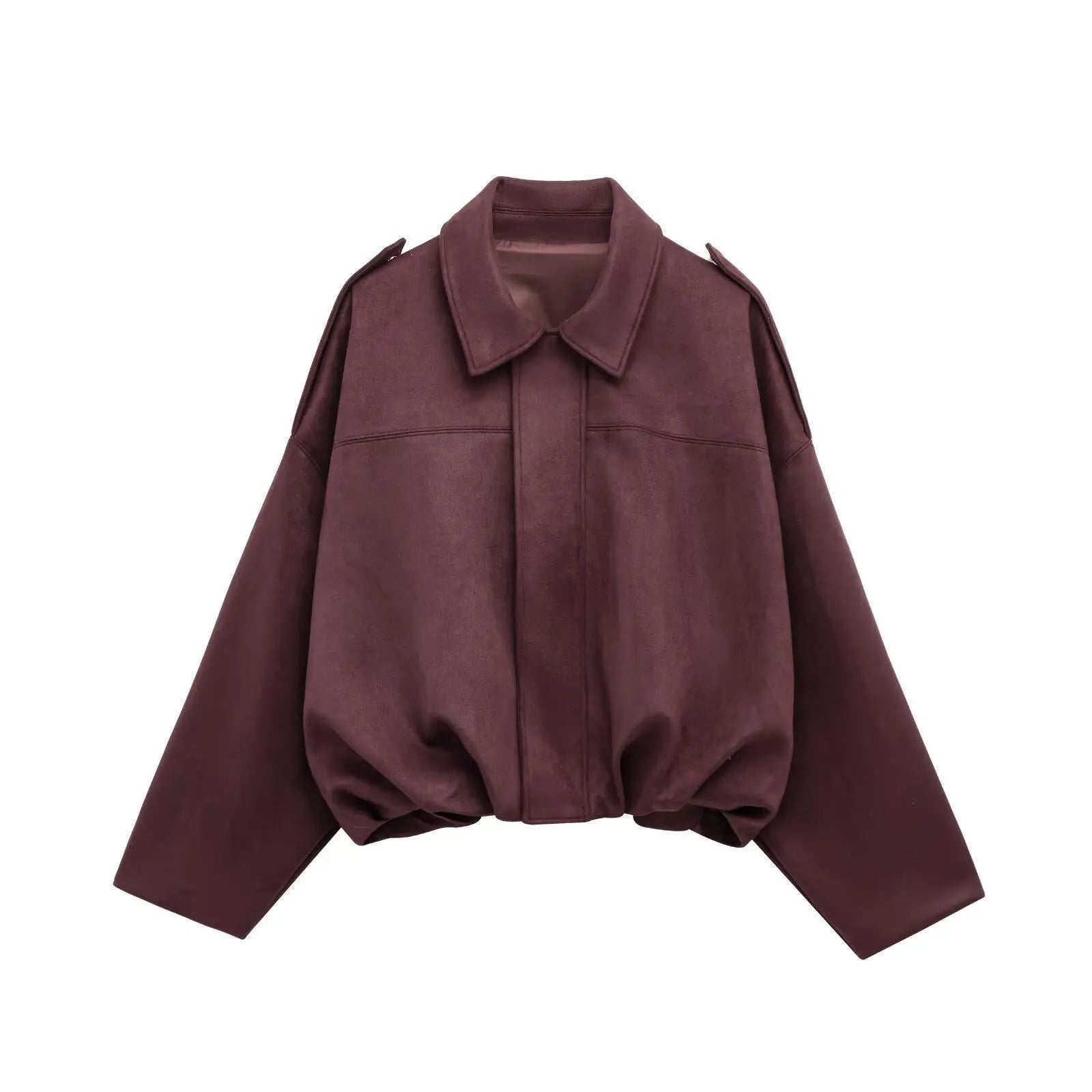 Women's Bomber Jackets Coats Fashion Turn-down Collar Long Sleeve Oversize Coats 2025 Autumn Ladies Vintage Outerwear Chic Tops