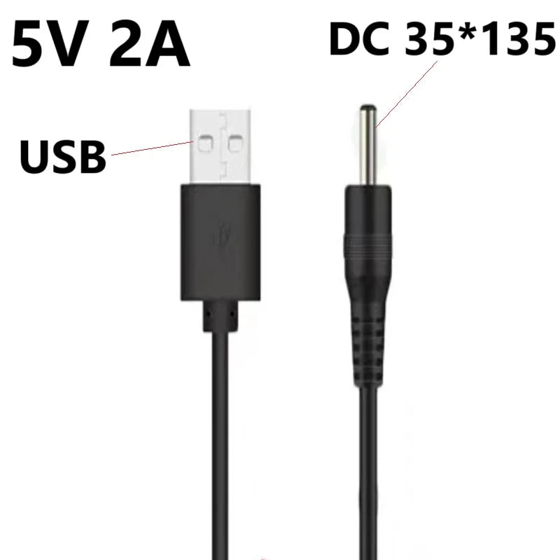 1m 5V 2A USB to DC Power Cable Cord 3.5x1.35mm 5.5x2.1mm 4.0x1.7mm 48x1.7mm Plug DC Port Charging Cable Power Supply Cord