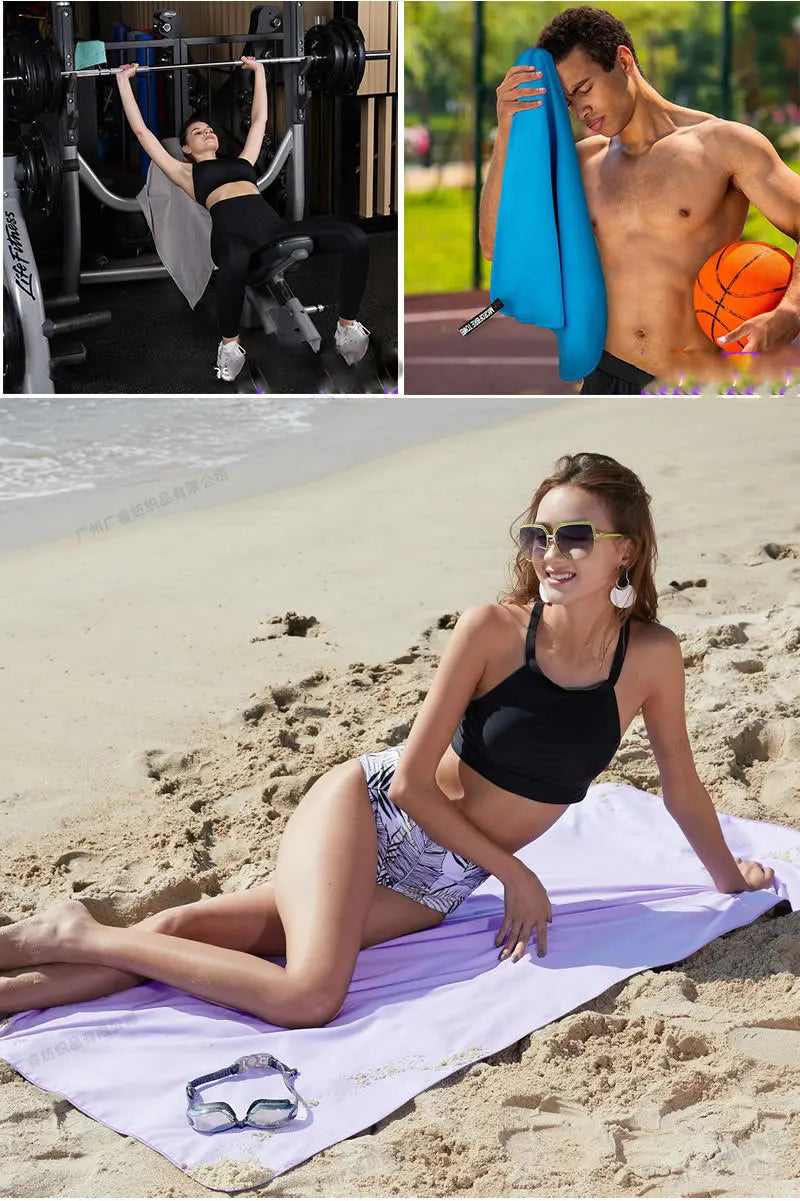 Quick-Drying Microfiber Absorb Sweat Sports Towel 40x80CM Swimming Gym Yoga Fitness Camping Running Beach Washcloth Towels