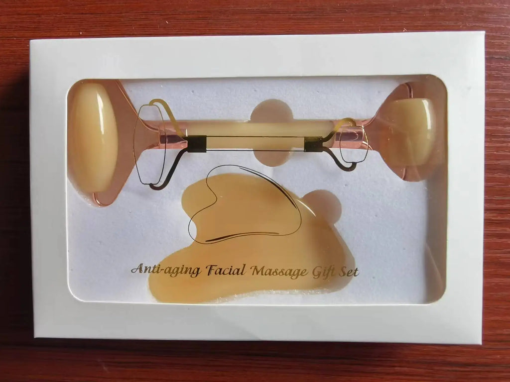 Jade Roller for Facial Roller Massager Skin Care Tool, Gua Sha Facial Tools for Face, Neck, Eyes, Reduce Puffiness of The Skin