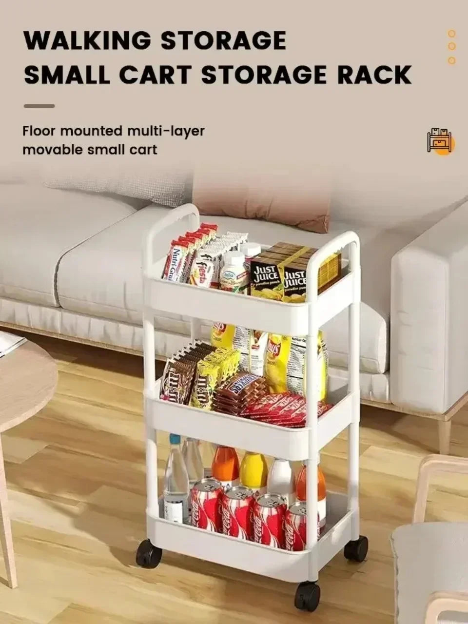 Kitchen Organizers And Storage Rack Household Cart With Wheels Multifunctional Home Accessories Mobile Rack Trolley Bookshelf