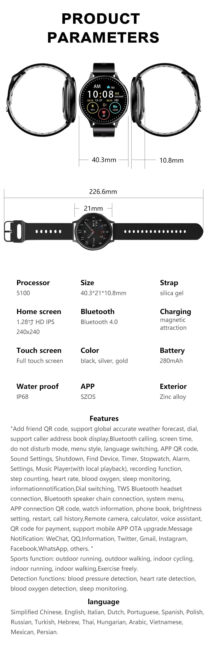 2025 Men Bluetooth Call SmartWatch Heart Rate Blood Pressure Monitor Smartwatch IP67 Waterproof Women Smartwatch For Android IOS