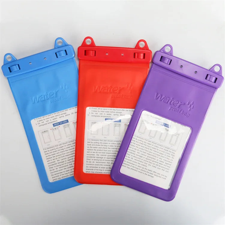 Universal Waterproof Mobile Phone Case Diving Surfing PVC Bags 7.5inch Phone Waterproof Pouch Cover Underwater Swimming Dry Bag