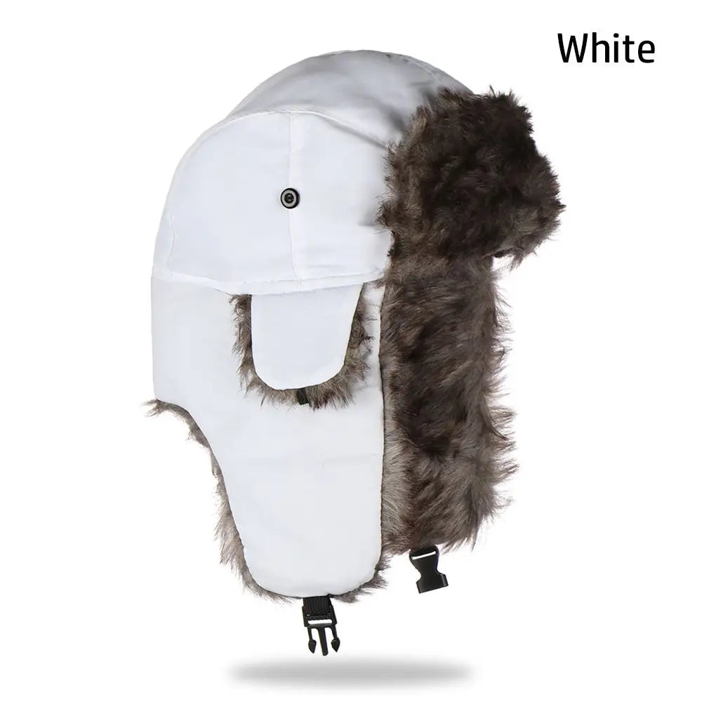 Men Women Trapper Bomber Hats Russian Ushanka Warm Winter Fur Earflap Ski Hat