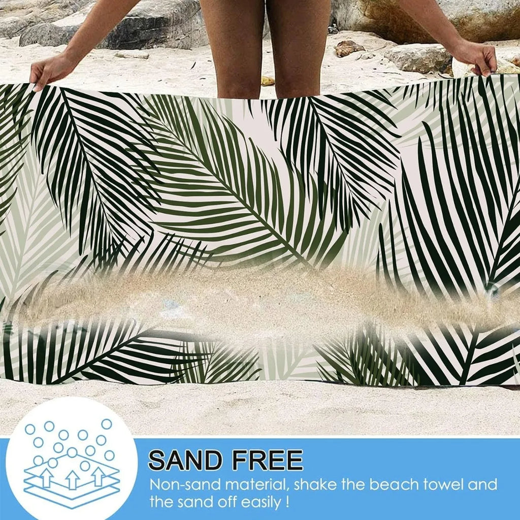 Beach Towel Microfiber for Adult, Lightweight Extra Large Quick Drying Towel for Swimming Sports Beach Gym