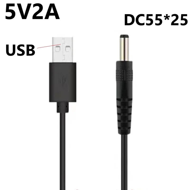1m 5V 2A USB to DC Power Cable Cord 3.5x1.35mm 5.5x2.1mm 4.0x1.7mm 48x1.7mm Plug DC Port Charging Cable Power Supply Cord