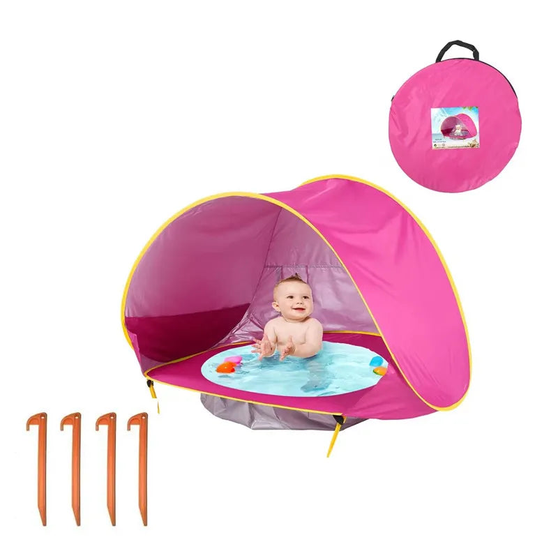 Outdoor Baby Beach Tent Pop Up Portable Shade Pool UV Protection Sun Shelter for Infant Child Water Play Toys House Tent Toys