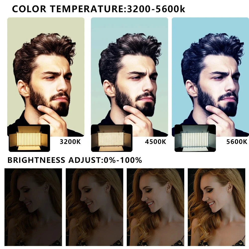 U800 U600 LED Photo Studio Light Portable Video Recording Photography Panel Lamp for Tiktok Youbute Game Live Video Lighting