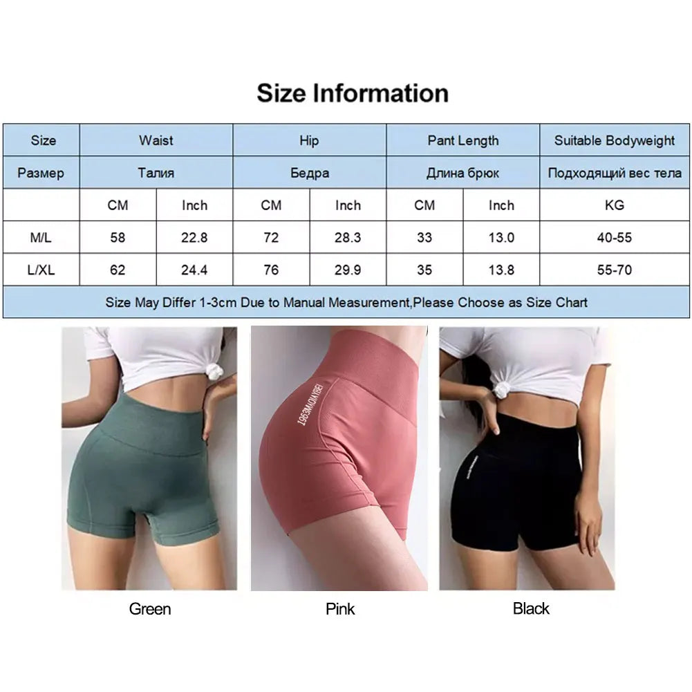 Women's Seamless Sports Shorts Fitness Shorts Women Booty Shorts Push Up Leggings Biker Shorts Fitness Gym Running Yoga Shorts