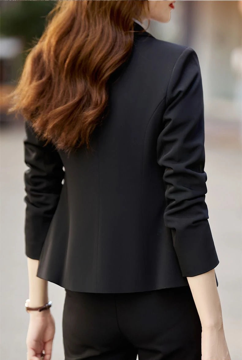 Two Pieces Sets Pants for Woman Shirt Outfits Blouse and Trousers Suits Office Women's 2 Pant Set Wear To Work Black Blazer Xxl
