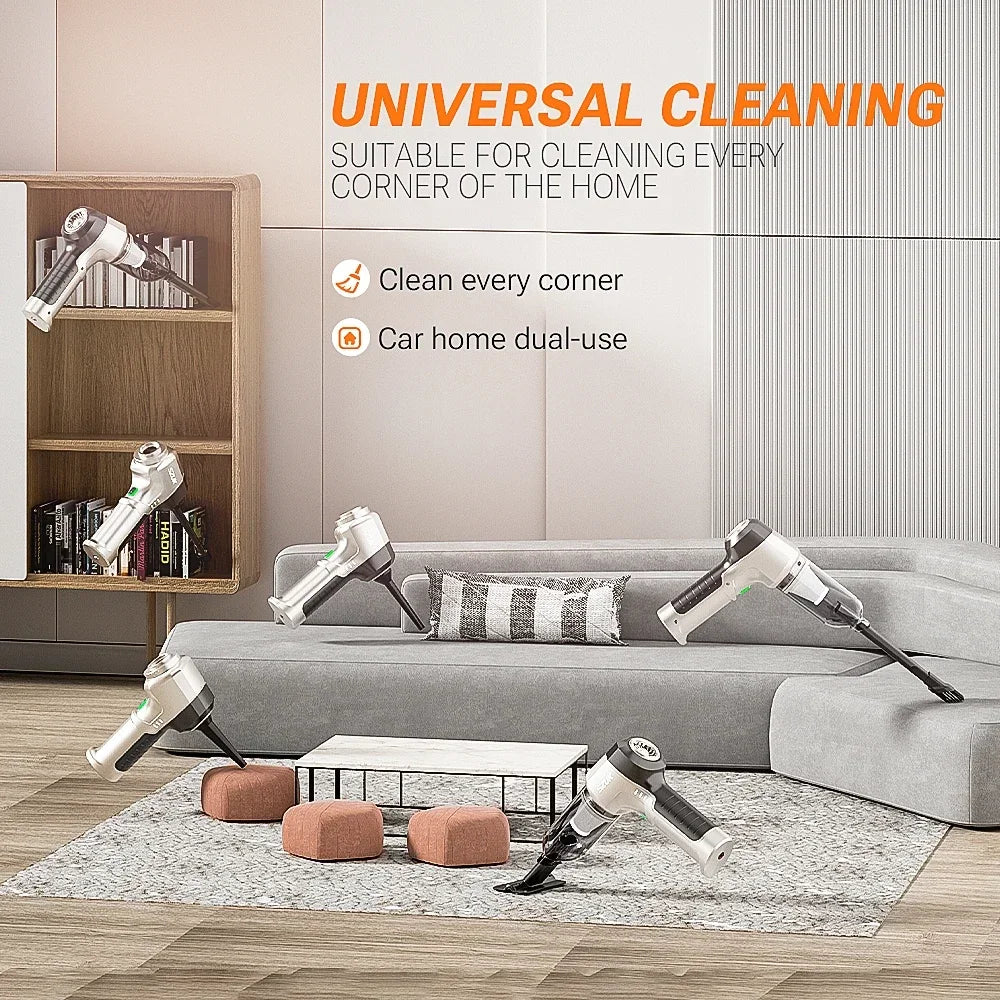 SZUK 18000PA Mini Car Vacuum Cleaner Cordless Handheld  Cleaning Machine  Portable  Wireless Cleaner for Home and Car