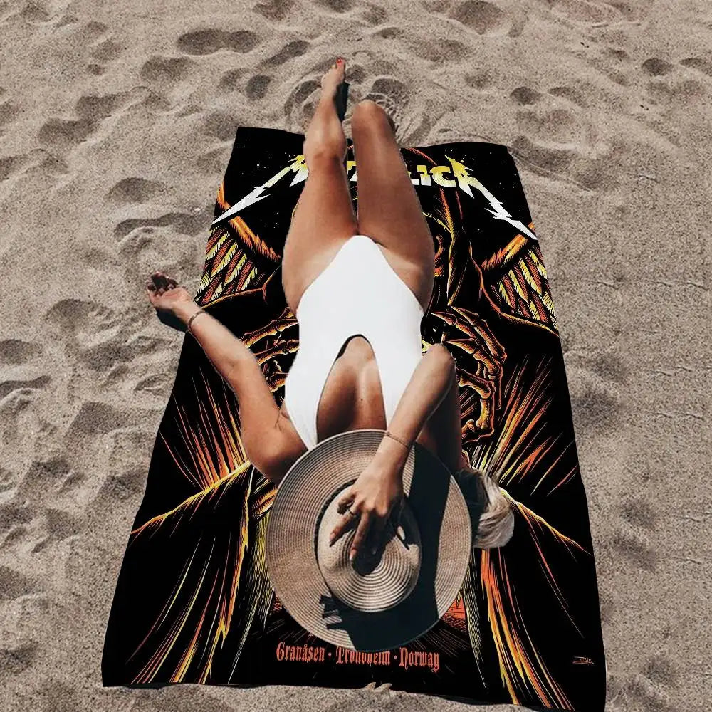 Band T-MetallicaS-D Big Microfiber Beach Towels Quick Dry Towel Sand Beach Towels Pool Towel For Travel Swim Pool Yoga