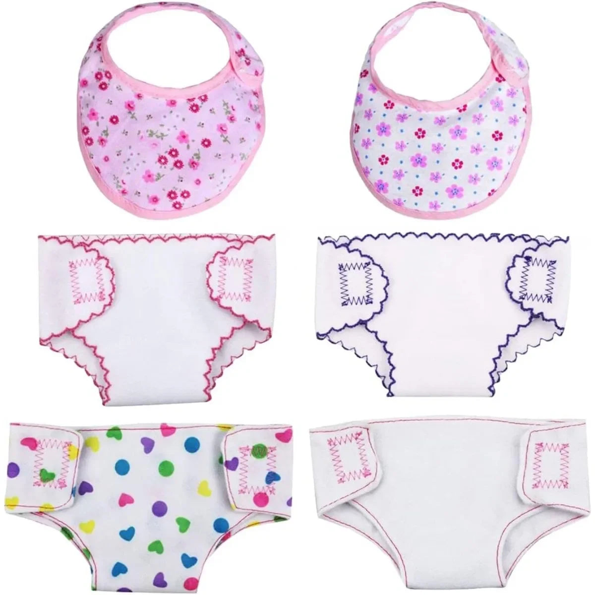 Baby Diapers Doll Underwear for 14-18 Inch Baby Dolls Underwear Reusable Adjustable Diapers for Infant Reborn Dolls Baby Girls