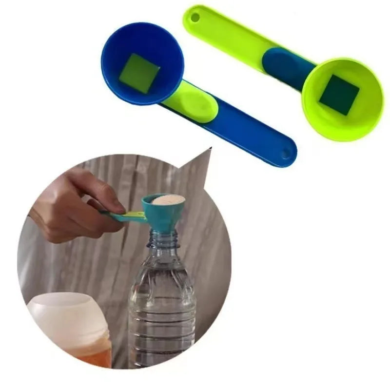 Durable PP Material Mess-Free Protein Powder Scoop Sliding Funnel Measuring Spoonfor Supplement Kitchen Gadget for All Occasions