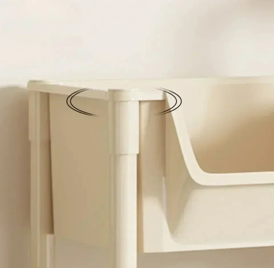 Trolley Bookshelf Kitchen Storage Rack KitchenCornerNarrow Slit StorageCabinetBathroom Living Small Multi-layer Simple Bookshelf