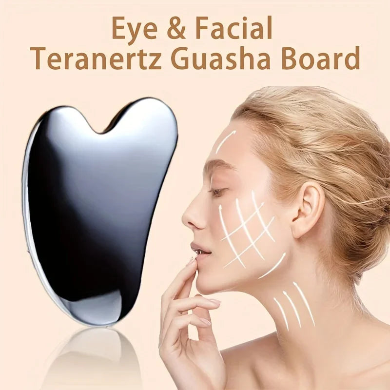 Stainless Steel Gua Sha Board Facial Tool - Skin Tightening Massage Scraping Beauty Tool For Face