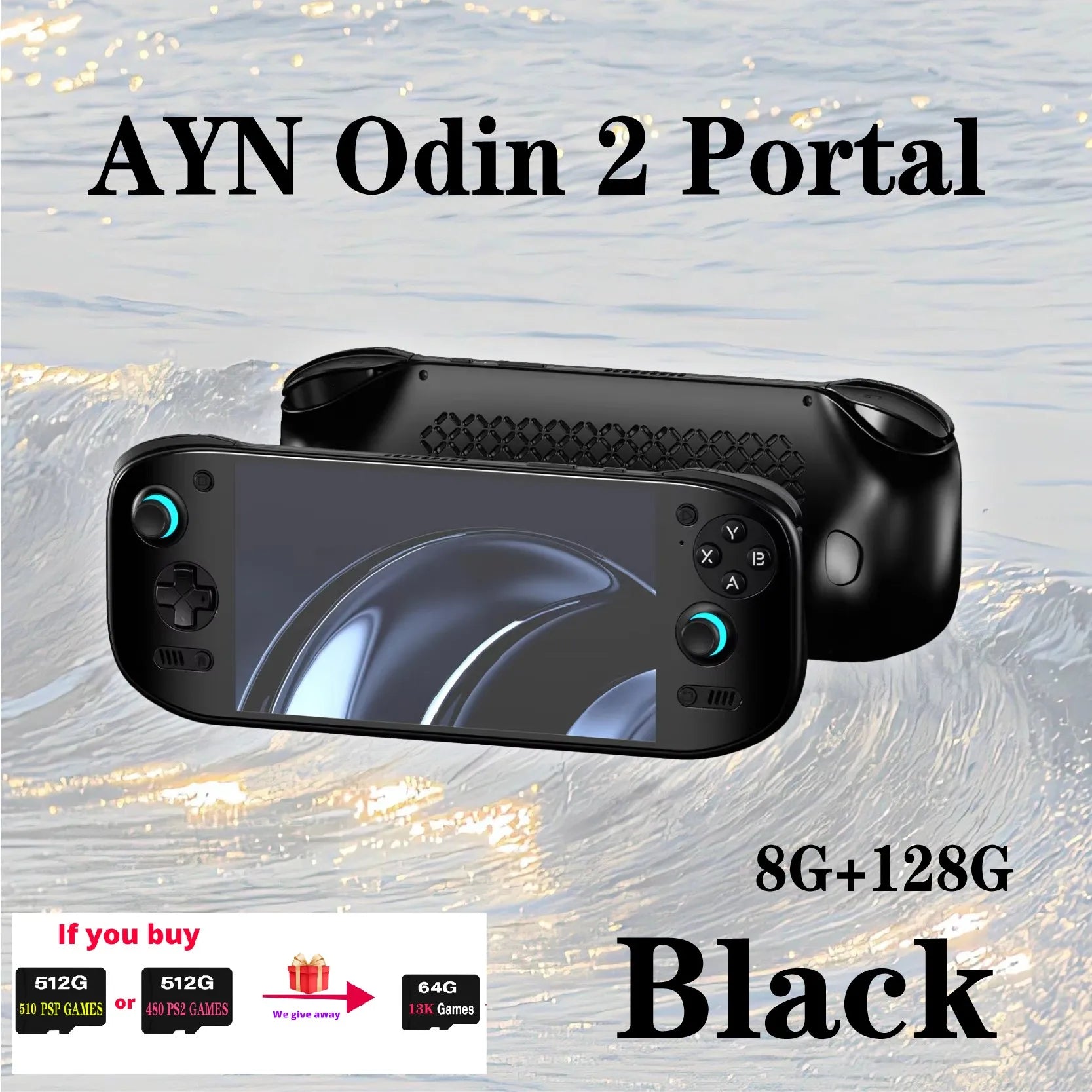 AYN Odin 2 Portal Handheld Game Console 7 Inch 120HZ Screen Android13 8000mAh 8Gen2 Open Source Portable Console PSP PS2 Gifts