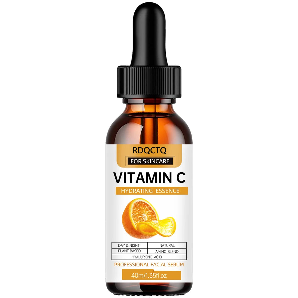 Vitamin C Facial Serum - Hydrating Face Essence with Hyaluronic Acid & Amino Acid Complex - Plant Extract Formula for Day Night