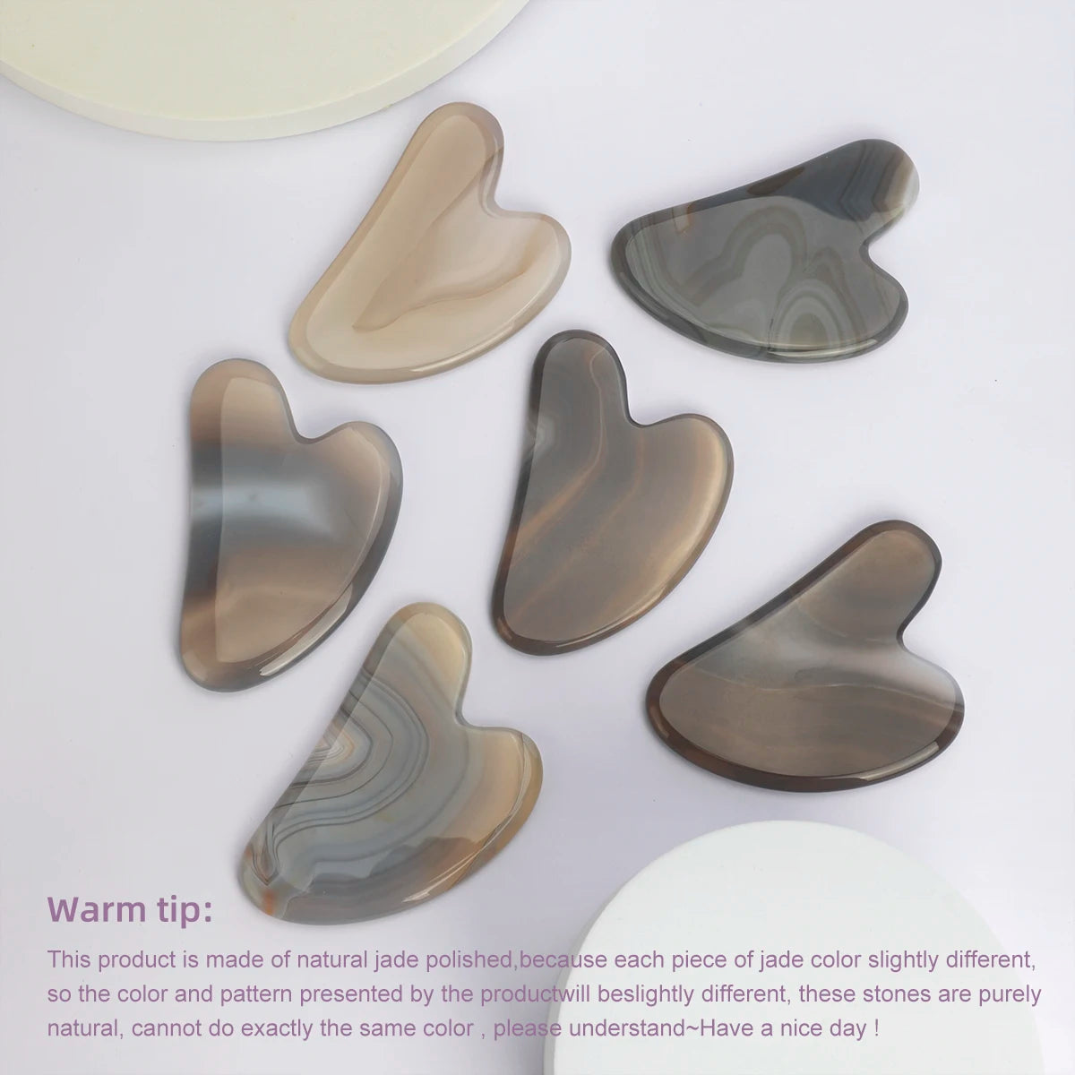 Guasha Massage Natural Stone Jade Scraper Facial Gua Sha SPA  Neck Massager for Face Lifting Wrinkle Remover Beauty Healty Tool