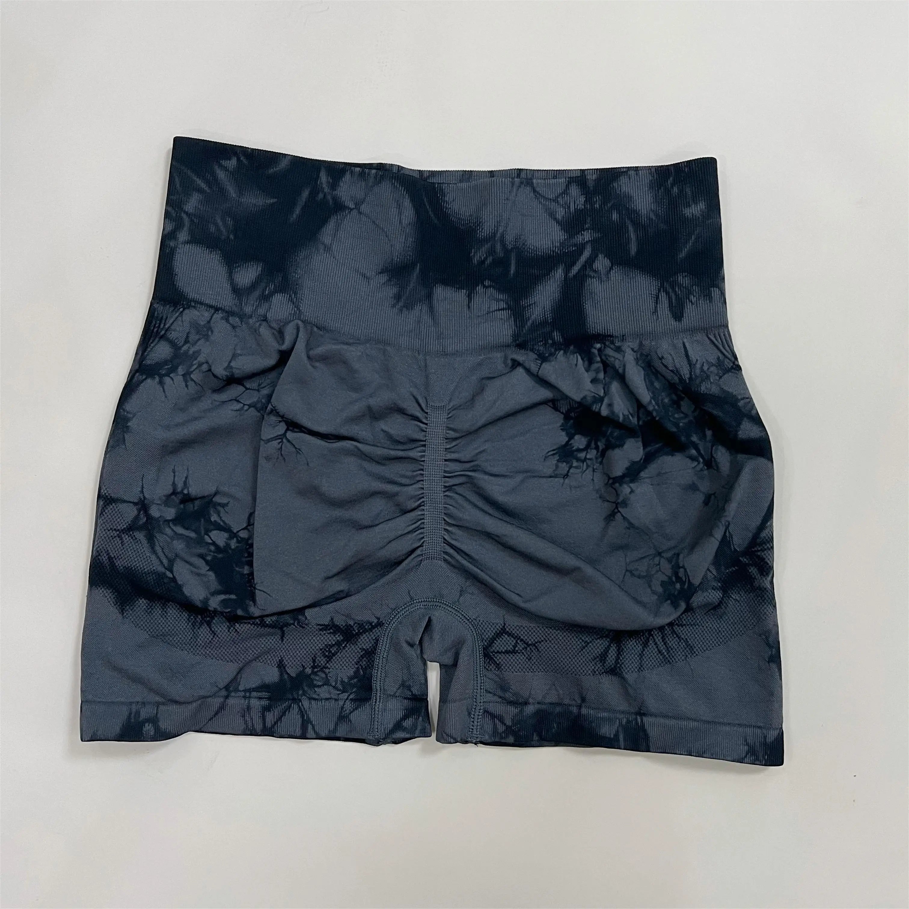 Women Gym Tie Dye Scrunch Shorts Fitness Seamless Nylon High Waist Sports Leggings Stretch Yoga Pants Workout Running Tights