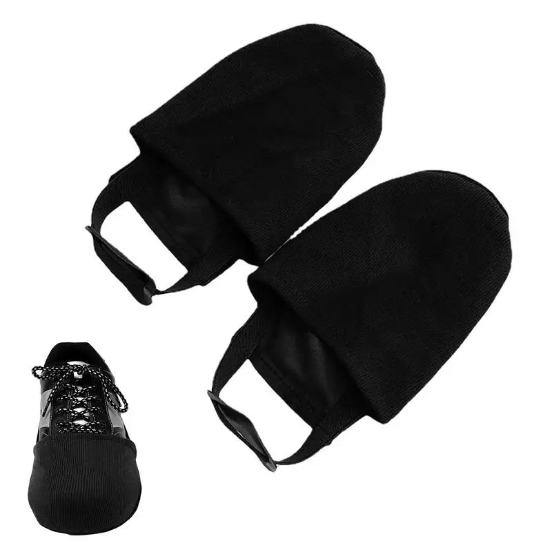 Bowling Shoe Cover Non-Woven Fabric Bowling Shoe Equipment Cover With Elastic Cord Black Bowling Shoe Equipment Slipper Cover