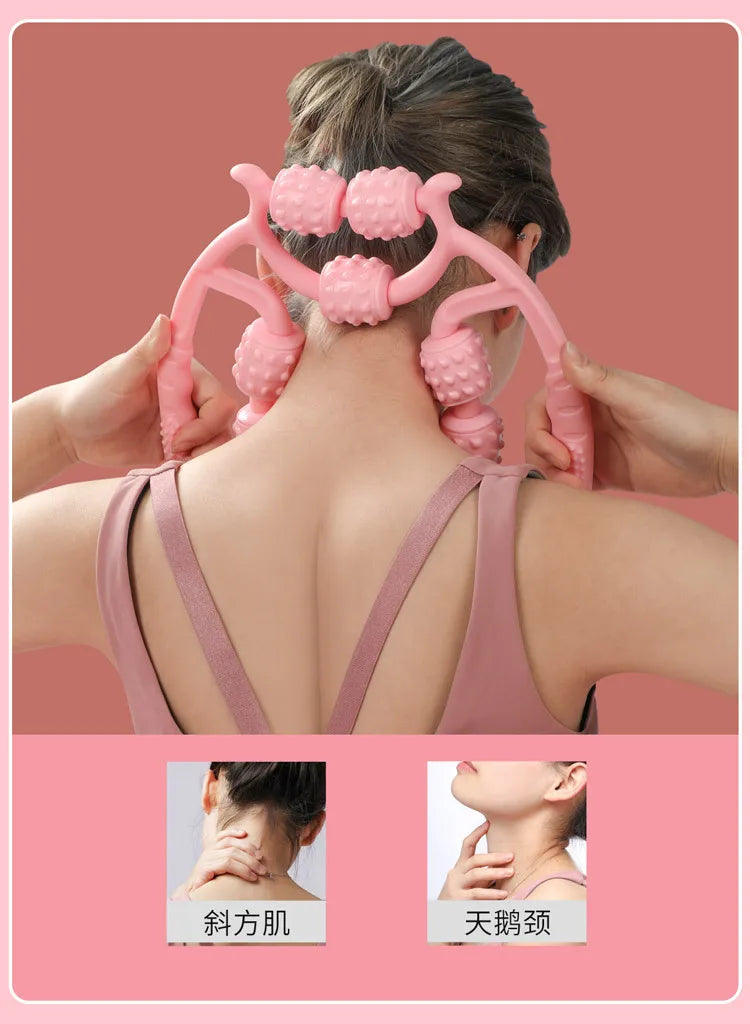 9-Wheel Leg Massager Roller Calf Muscle Relaxation Leg Beauty Device Massage Slimming Leg Ring Leg Clamp Sports Fitness Leg Clamp