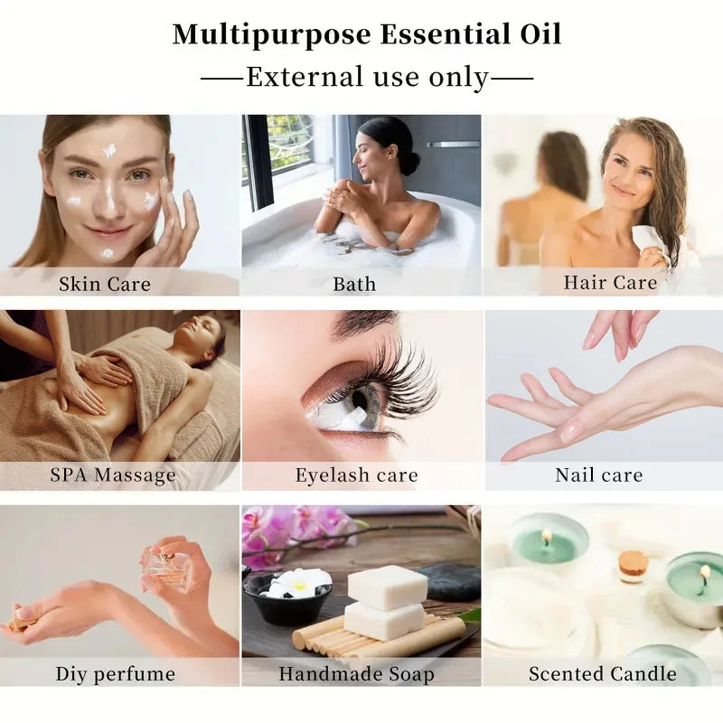 100% Pure and Natural Essential Oils Castor Oil for Hair Care, Body Care Plant Massage Oil Base Oil Gentle and To Easy Absorb
