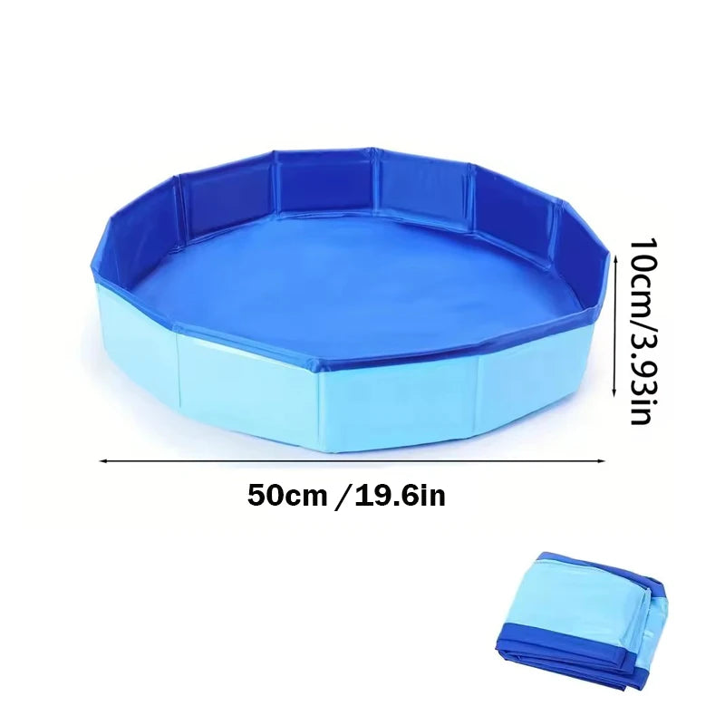 Foldable Pet Swimming Pool Pet Dogs Bathing Tub Pool Indoor Outdoor Kiddie Pool Portable Dog Pools for Pet Cleaning & Swimming