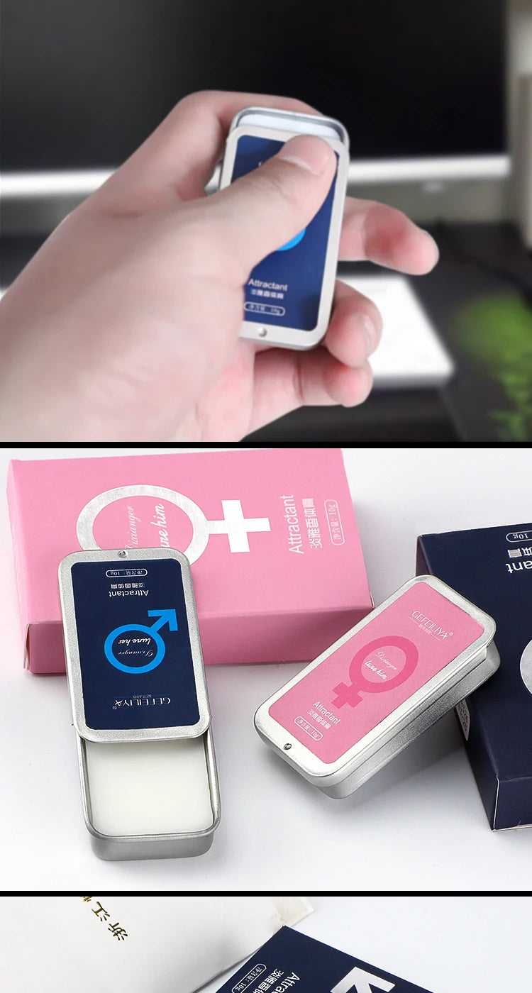 Men's portable solid body lotion, long-lasting fragrance, cologne scent,Light and Fresh Scent,Portable boxed version