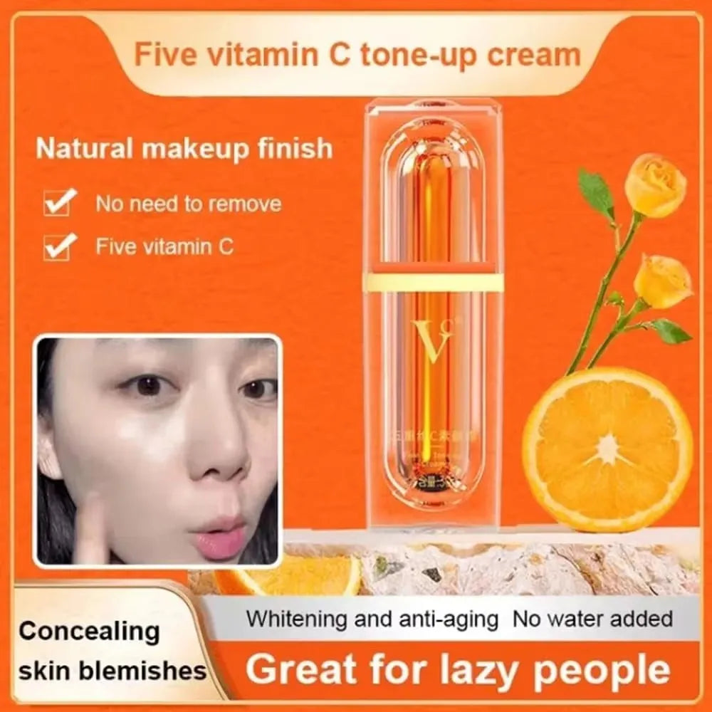 Vitamin C Face Cream Whitening Five VC Tone Up Cream Moisturizer Anti Aging Pimple Wrinkle Spots Remover Brightening Skin Care