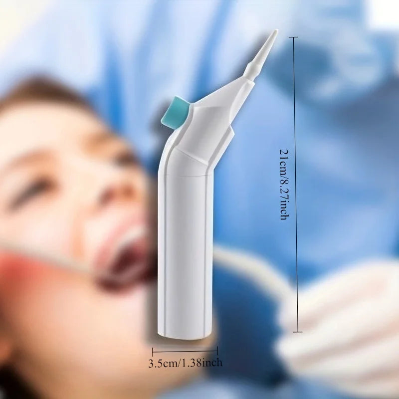 Ergonomic Manual Dental Irrigator High-Pressure Water Flosser for Teeth Cleaning Curved Design Plaque Removal No Battery Needed