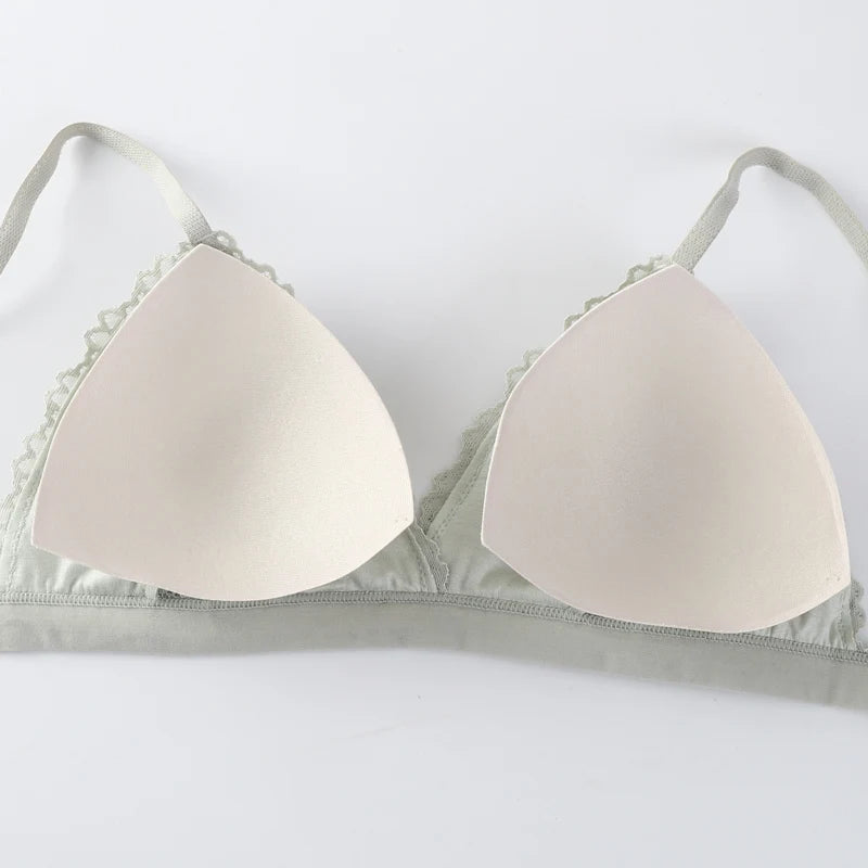 Women's V-Neck Push-Up Bralette & Low-Rise Brief Set — Non-Wire