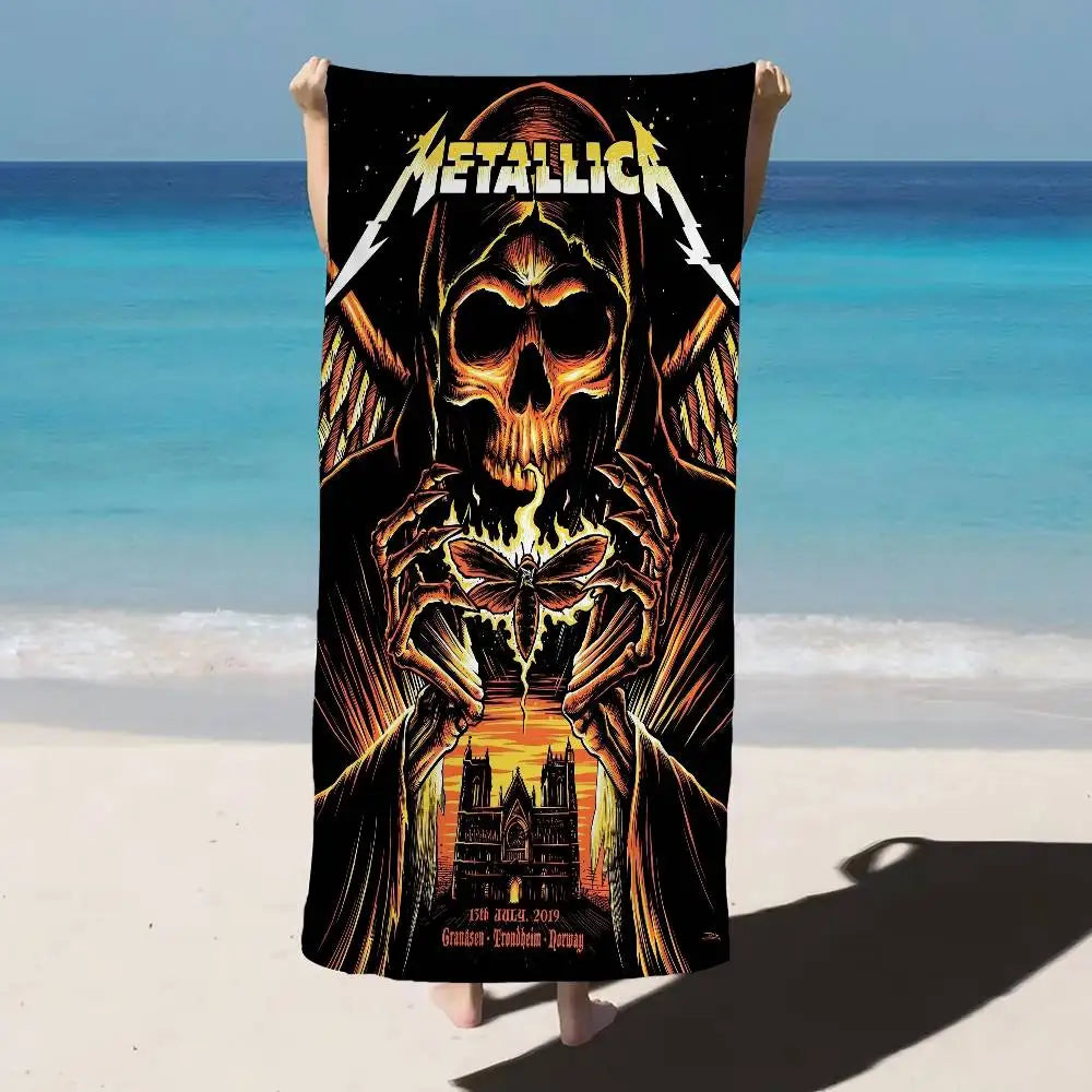 Band T-MetallicaS-D Big Microfiber Beach Towels Quick Dry Towel Sand Beach Towels Pool Towel For Travel Swim Pool Yoga