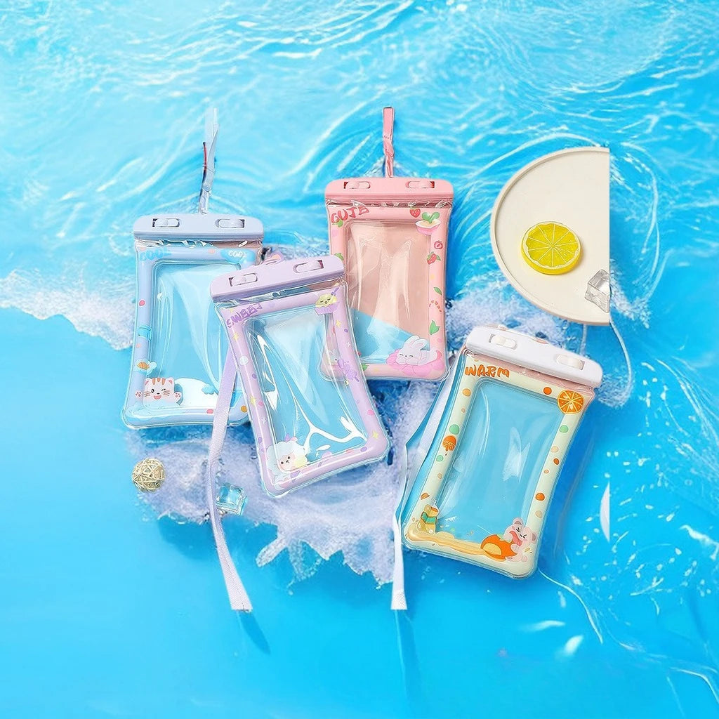Waterproof Cartoon Phone Pouch Drift Diving Swimming Bag Underwater Dry Bag Case Cover For Phone Water Sports Beach Pool Skiing