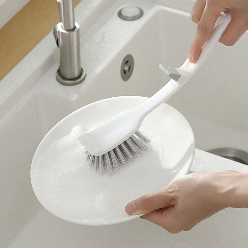 Kitchen Long Handle Descaling and Oil Cleaning Brush for Washing Dishes and Pots To Remove Dirt Without Damaging The Pot