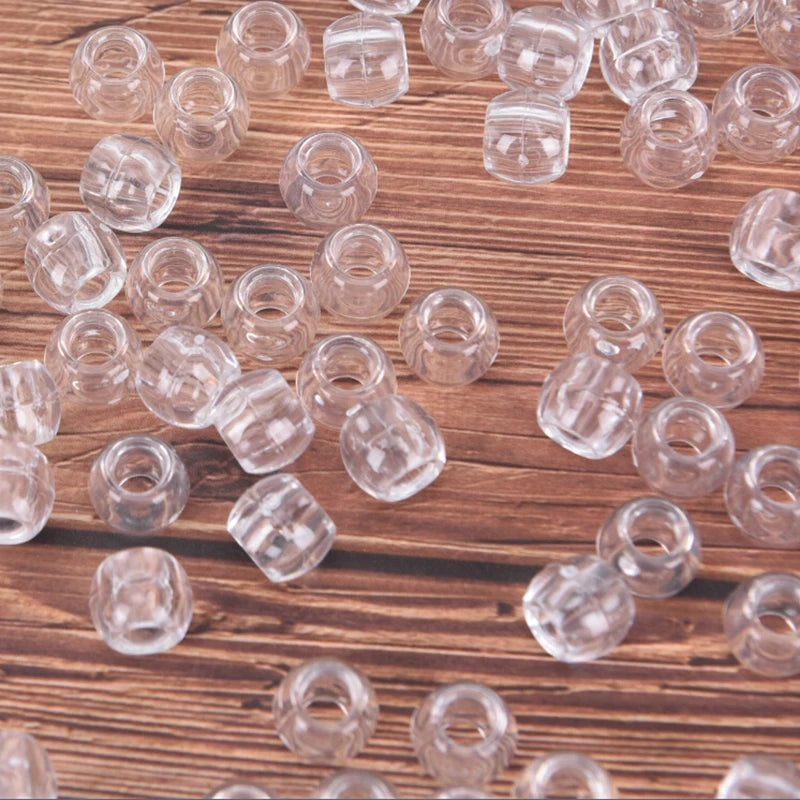 100pcs/lot Dreadlocks Hair Ring Hair Braid Beads Lucency Colourful Hair Braid Dread Dreadlock Beads Cuffs Clips Approx 6mm Hole