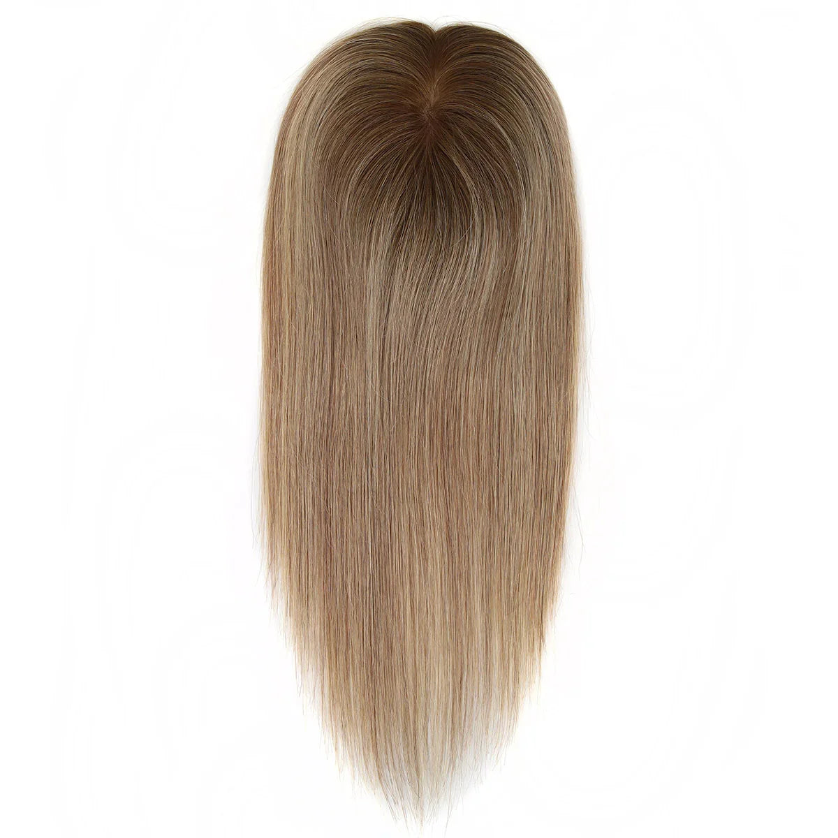 TUW10 3''x5'' Silk Base Hair Topper for Women with PU around 3 Clip 110% Handmade Remy Human Hair Natural Looking Topper Hairpin