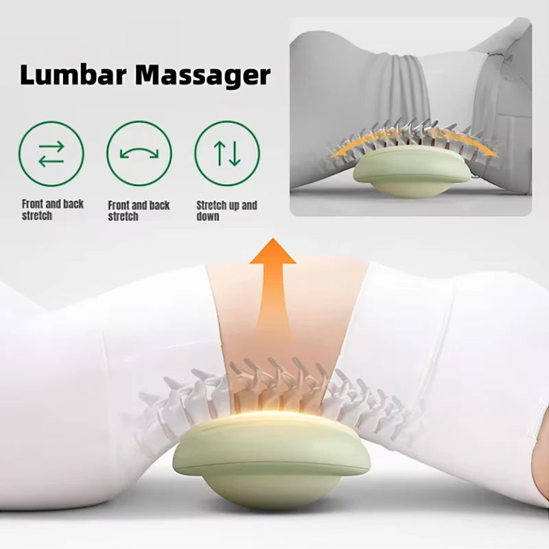 Electric Lumbar Massager Waist Back High-Frequency Vibration Massager Waist Spine Support Airbag Traction Massage Machine