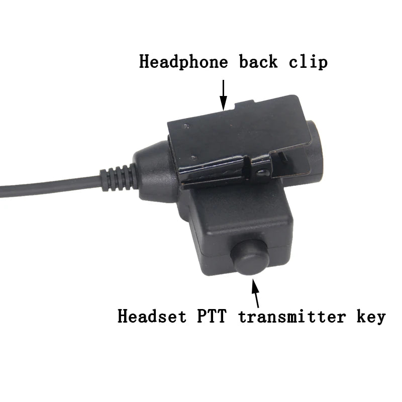 Air Tube 7.1mm U174 Plug Tactical Earpiece headset U94 PTT Mic for Baofeng UV-5R 6R BF-888S UV5R Kenwood PUXING TYT HYT Radio