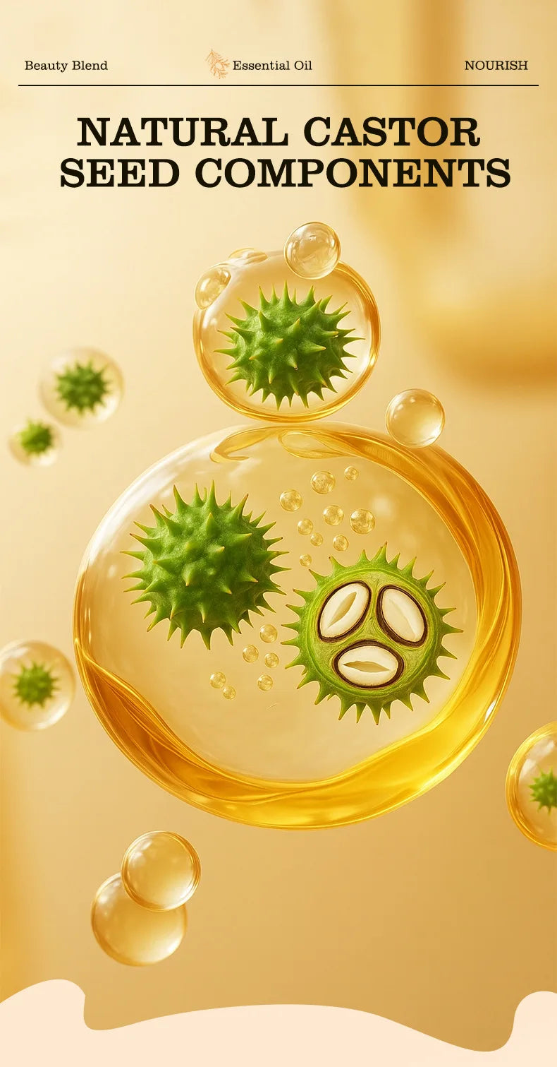 Castor Oil Eye Serum Anti-wrinkle Remove Dark Circles Eye Bags Anti-puffiness Lift Firm Moisturize Nourish Massage Eye Care 10ml
