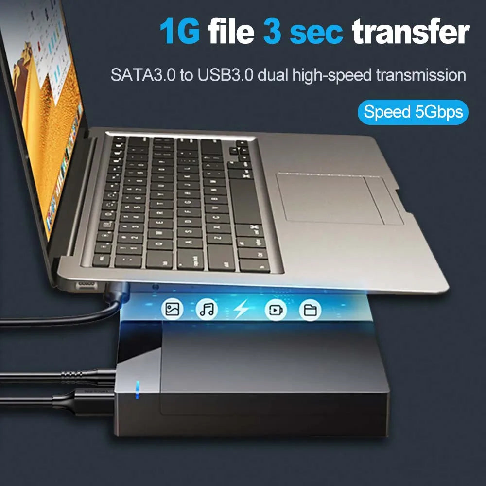 3.5/2.5 inch HDD Case SATA to USB 3.0 Hard Disk Adapter External Hard Drive Disk Enclosure For PC Laptop 5Gbps 10TB HDD Box Case