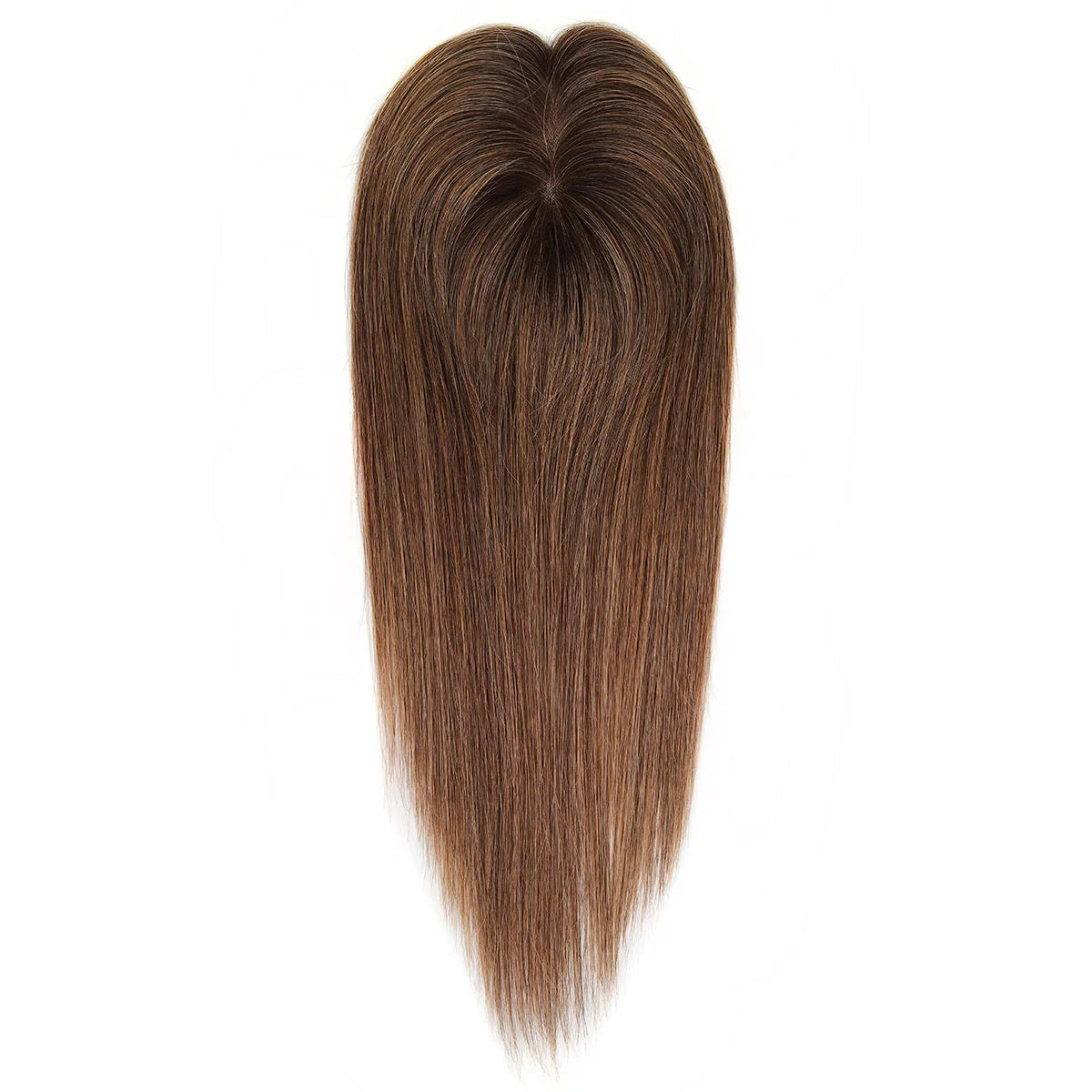 TUW10 3''x5'' Silk Base Hair Topper for Women with PU around 3 Clip 110% Handmade Remy Human Hair Natural Looking Topper Hairpin
