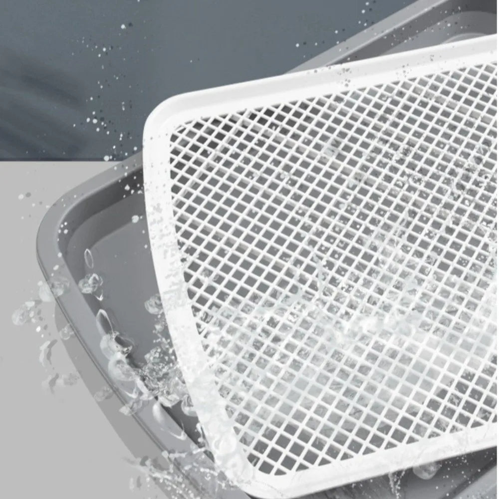 Pet Urine Basin Splash-Proof Dog Training Toilet Removable Net Mesh Dog Potty Toilet Open Top Plastic Pet Potty Pads Indoor Use